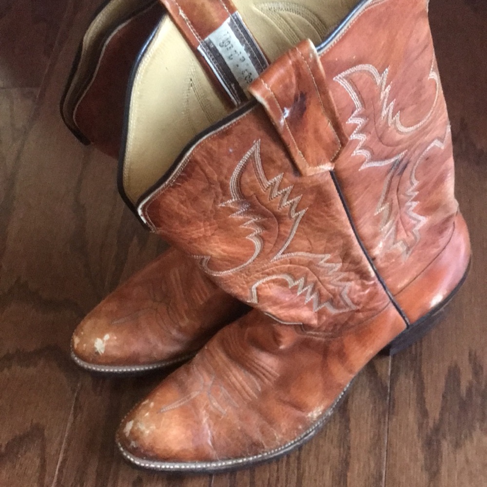 Rios of Mercedes 11AA orange brown Cowboy boots